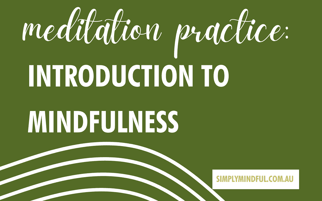 meditation practice: Introduction to mindfulness