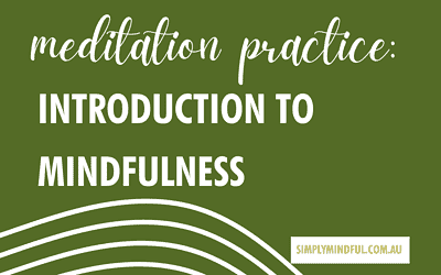 meditation practice: Introduction to mindfulness