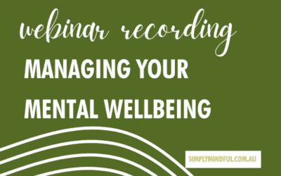Managing your mental wellbeing webinar